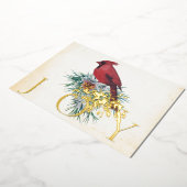 Vintager Kardinal Weihnachtskarte Folien Feiertagskarte (Gedreht)