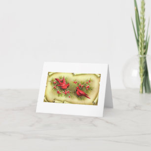 Vintager Kardinal Weihnachtskarte Karte