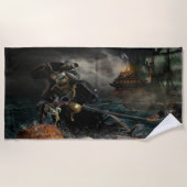 Vintager Karibikpferd Strandtuch (Vorderseite)