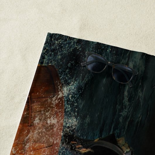 Vintager Karibikpferd Strandtuch (Beispiel)