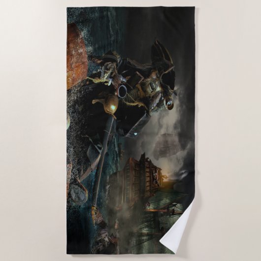 Vintager Karibikpferd Strandtuch (Vorderseite)