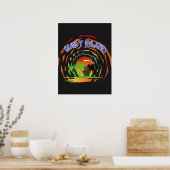 Vintager karibischer Inselurlaub Poster (Küche)