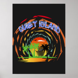 Vintager karibischer Inselurlaub Poster