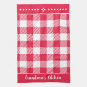 Vintager Karierter benutzerdefinierbarer Name in R Geschirrtuch (Vertikal)