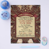 Vintager Karneval Circus Eleganter Flyer (Einzeln)