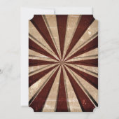 Vintager Karneval Circus Kinderdusche Einladung (Rückseite)