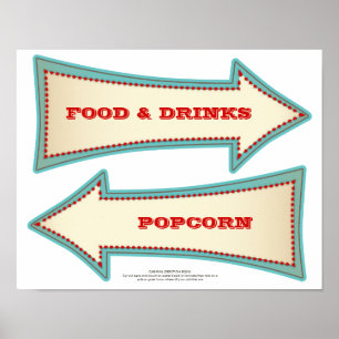 Vintager Karneval DIY-Richtungsschilder Poster