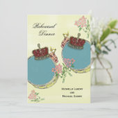 Vintager Karneval-inspiriertes Proben-Abendessen Einladung (Stehend Vorderseite)