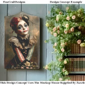 Vintager Karneval Noir Circus Girl CN4 Decoupage Seidenpapier