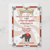 Vintager Karneval oder Zirkus Einladung (Vorderseite)