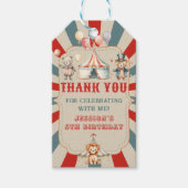 Vintager Karnevalskreis & Tiere Geburtstag Geschenkanhänger (Vorderseite)