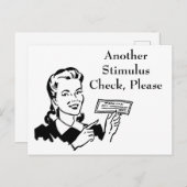 Vintager Karo zur Konjunkturbelebung durch den Sta Postkarte (Vorne/Hinten)