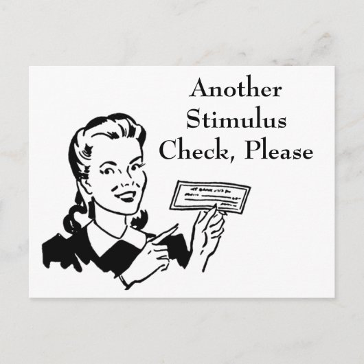 Vintager Karo zur Konjunkturbelebung durch den Sta Postkarte (Vorderseite)