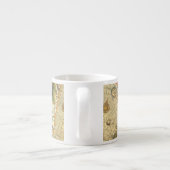 Vintager Karten-Druck Espressotasse (Rückseite)