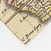Vintager Karten-Druck Fleecedecke (Ecke)