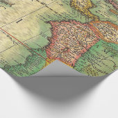 Vintager Karten-Druck Geschenkpapier (Ecke)