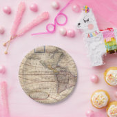 Vintager Karten-Druck Pappteller (Party)