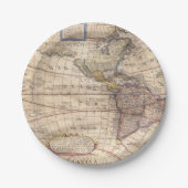 Vintager Karten-Druck Pappteller (Vorderseite)