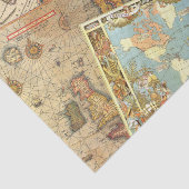 Vintager Karten-Druck Seidenpapier (Ausschnitt)