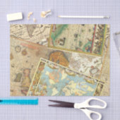 Vintager Karten-Druck Seidenpapier (Handwerk)