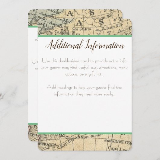 Vintager Kartenausweis Einladung (Vorne/Hinten)