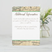 Vintager Kartenausweis Einladung (Stehend Vorderseite)