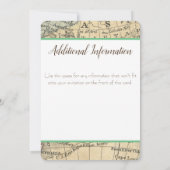 Vintager Kartenausweis Einladung (Rückseite)