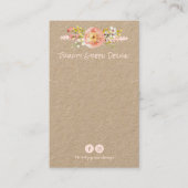 Vintager Kartenhalter für Blumenbeuteln Visitenkarte (Vorderseite)