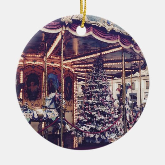Vintager Karussellwein Keramikornament (Vorne)