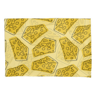 Vintager Käse Gelber Hintergrund Nahtlos Kissenbezug