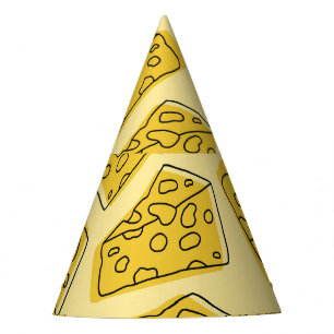 Vintager Käse Gelber Hintergrund Nahtlos Partyhütchen