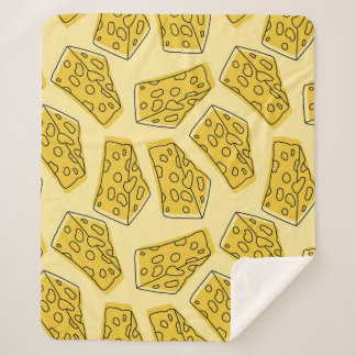 Vintager Käse Gelber Hintergrund Nahtlos Sherpadecke