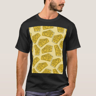 Vintager Käse Gelber Hintergrund Nahtlos T-Shirt