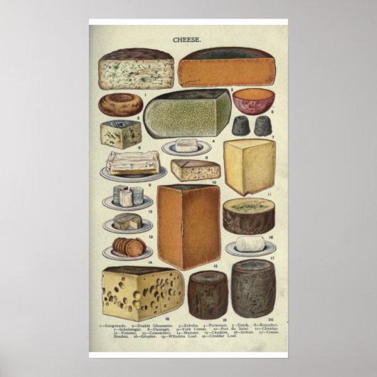 Vintager Käse Poster (Vorne)