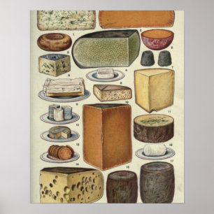 Vintager Käse Poster