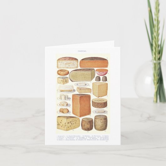 Vintager Käsebeweis Dankeskarte (Vorderseite)