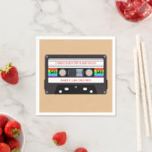 Vintager KassettenGeburtstag Serviette (Beispiel)