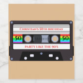 Vintager KassettenGeburtstag Weinetikett (Einzelnes Label)