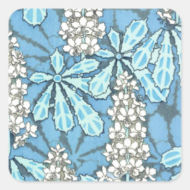 Vintager Kastanienbaum Quadratischer Aufkleber