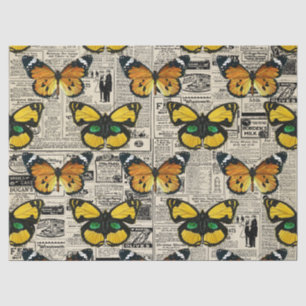 Vintager Katalog und Schmetterlinge Seidenpapier