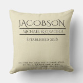 Vintager katholischer Braut-Bräutigam Kissen (Rückseite)