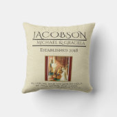 Vintager katholischer Braut-Bräutigam Kissen (Rückseite)