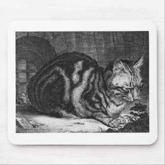 Vintager Katzen-Druck Mousepad