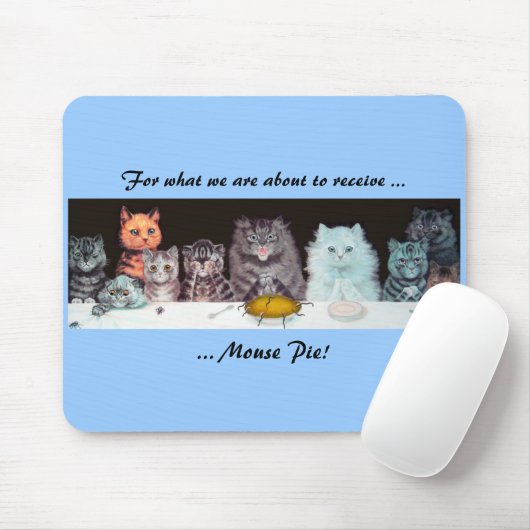 Vintager Katzen-Erntedank Mousepad Louis Wain (Mit Mouse)