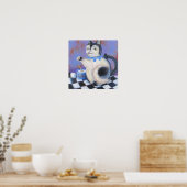 Vintager Katzentee Poster (Küche)