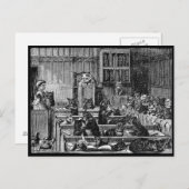 Vintager Katzenunterricht Postkarte (Vorne/Hinten)