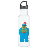 Vintager Keksmonster Weihnachtskranz Edelstahlflasche (Vorderseite)