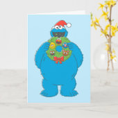 Vintager Keksmonster Weihnachtskranz Karte (Gelbe Blume)