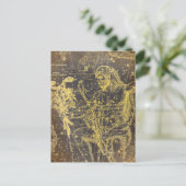 Vintager Kellner Postkarte (Stehend Vorderseite)