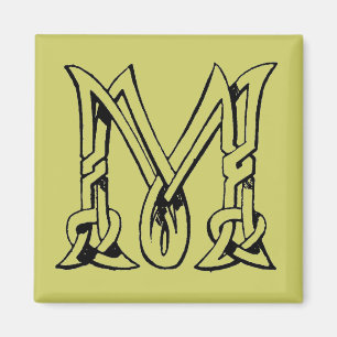 Vintager Kelter Monogramm-Brief Magnet